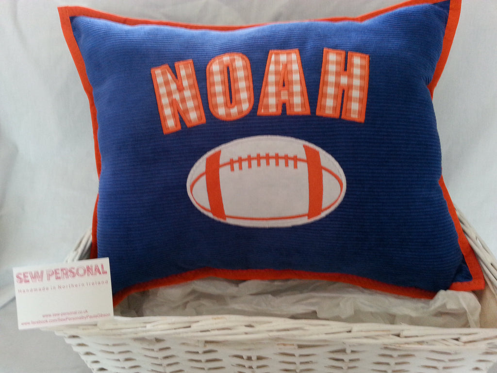 Personalised Rugby Cushion