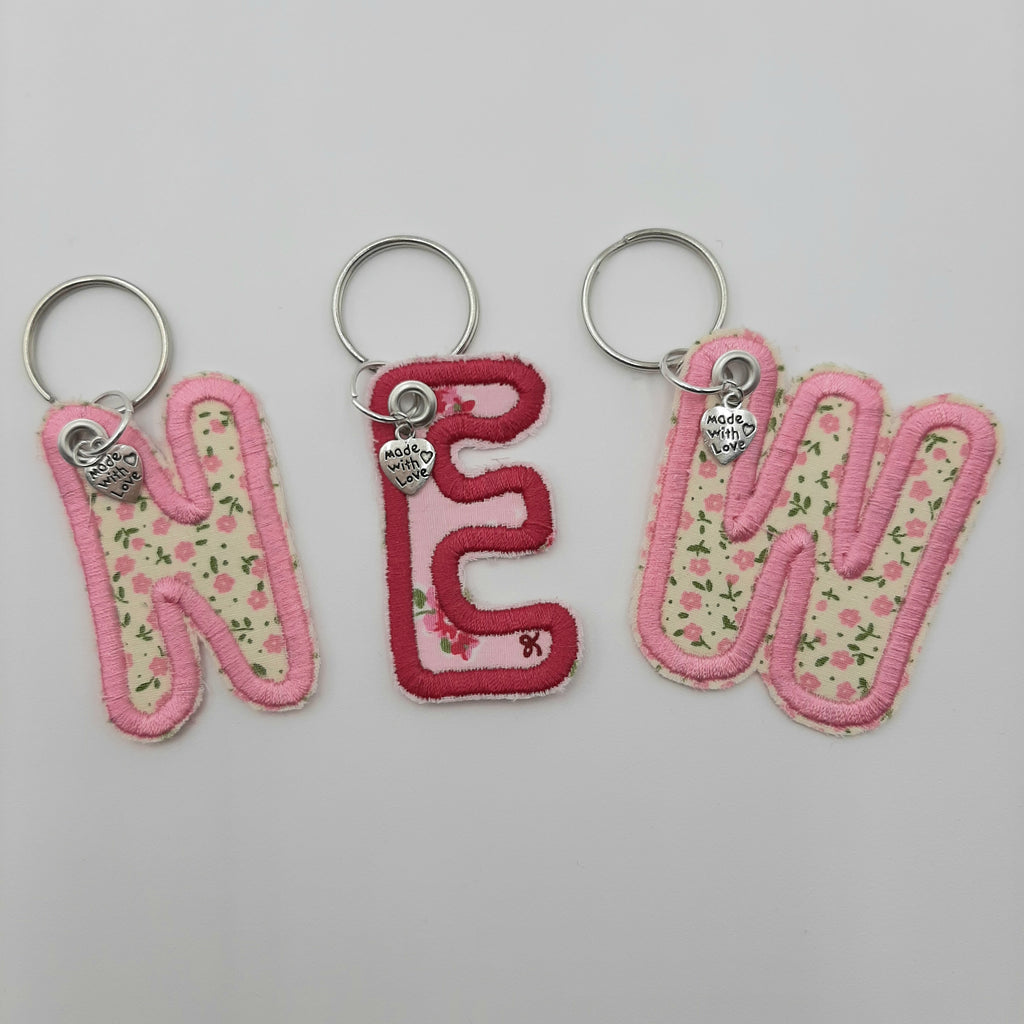 Initial Keyrings (Ditsy Florals)